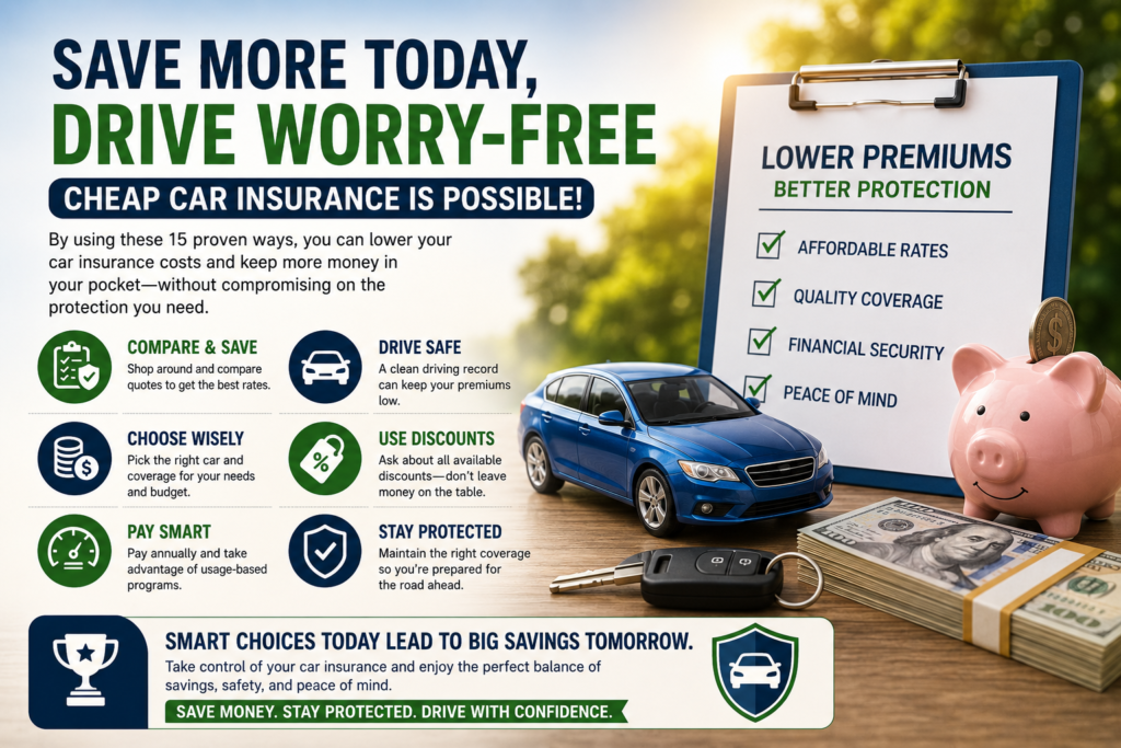 How to Get Cheap Car Insurance in the USA: 15 Proven Ways (2026 Guide)