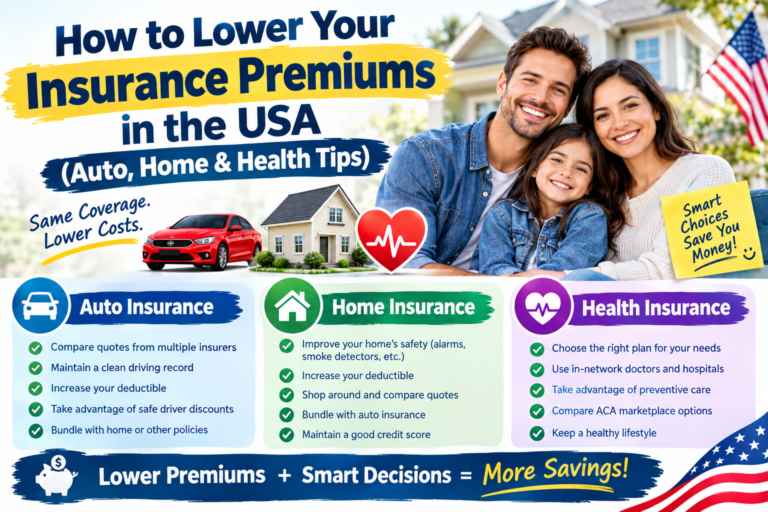 How to Lower Your Insurance Premiums in the USA (Auto, Home & Health Tips)